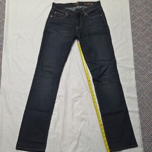 7 For All Mankind Straight Leg Jeans in Dark Indigo Blue